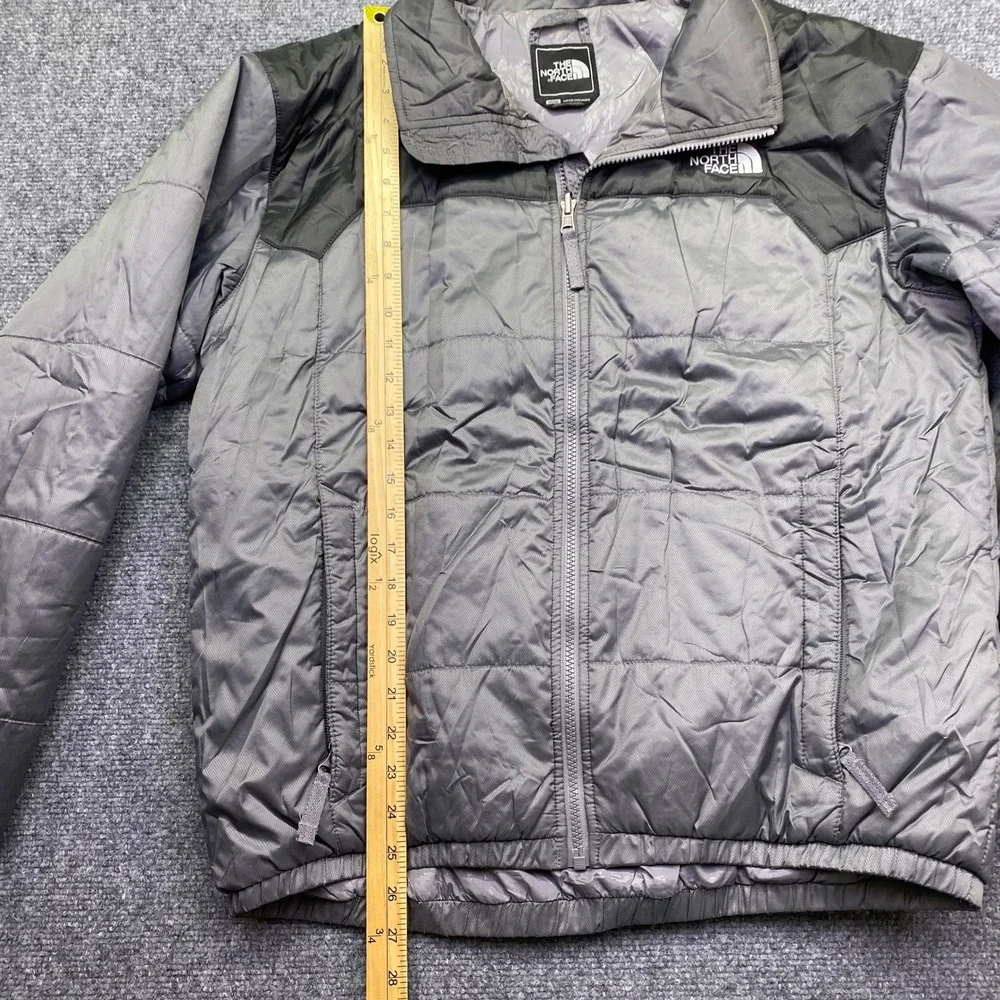 The North Face Mens Grey Black Puffer Jacket AF5T Size Medium Insulated Coat